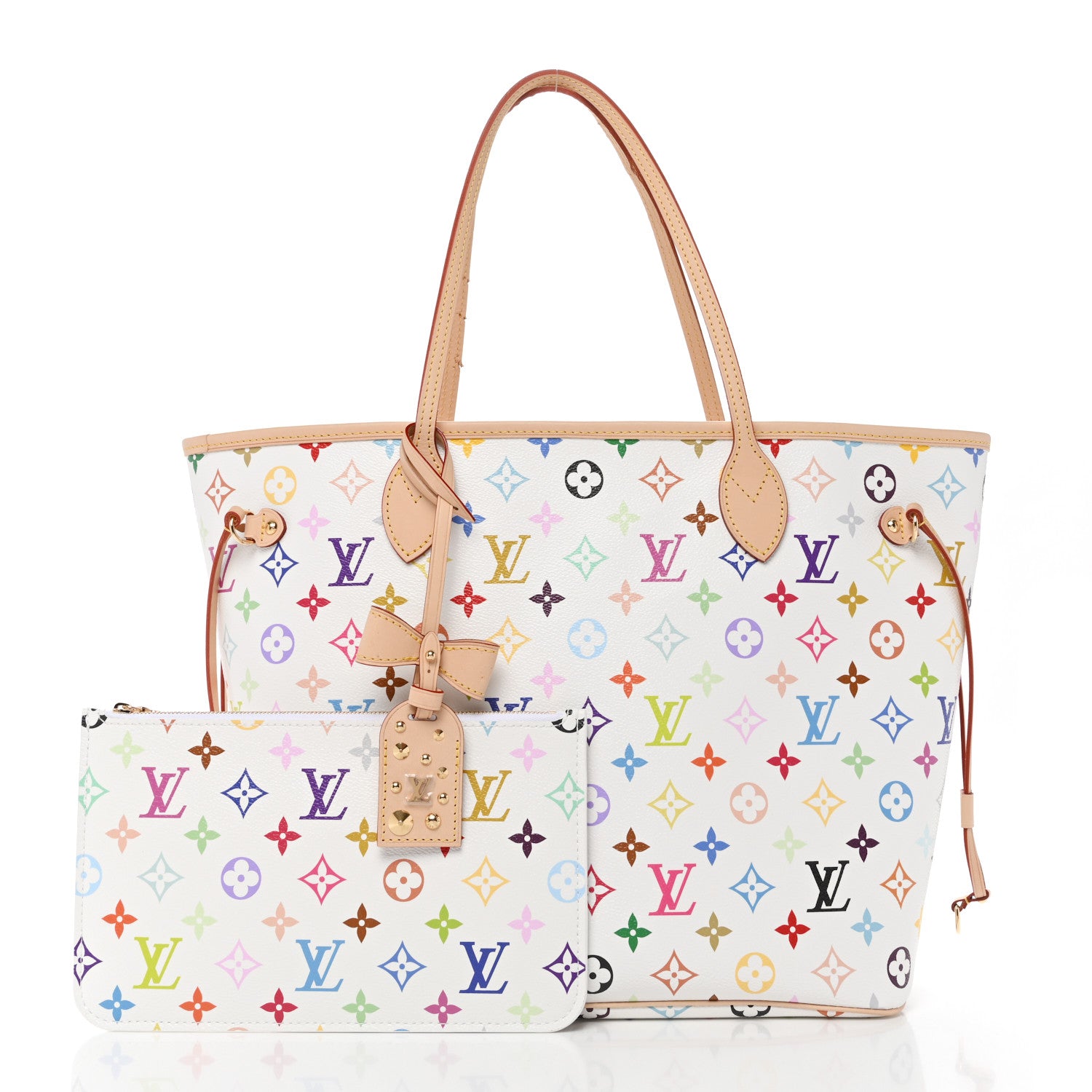 Louis Vuitton LV X TM Monogram Multicolor Neverfull MM White 2 of 10