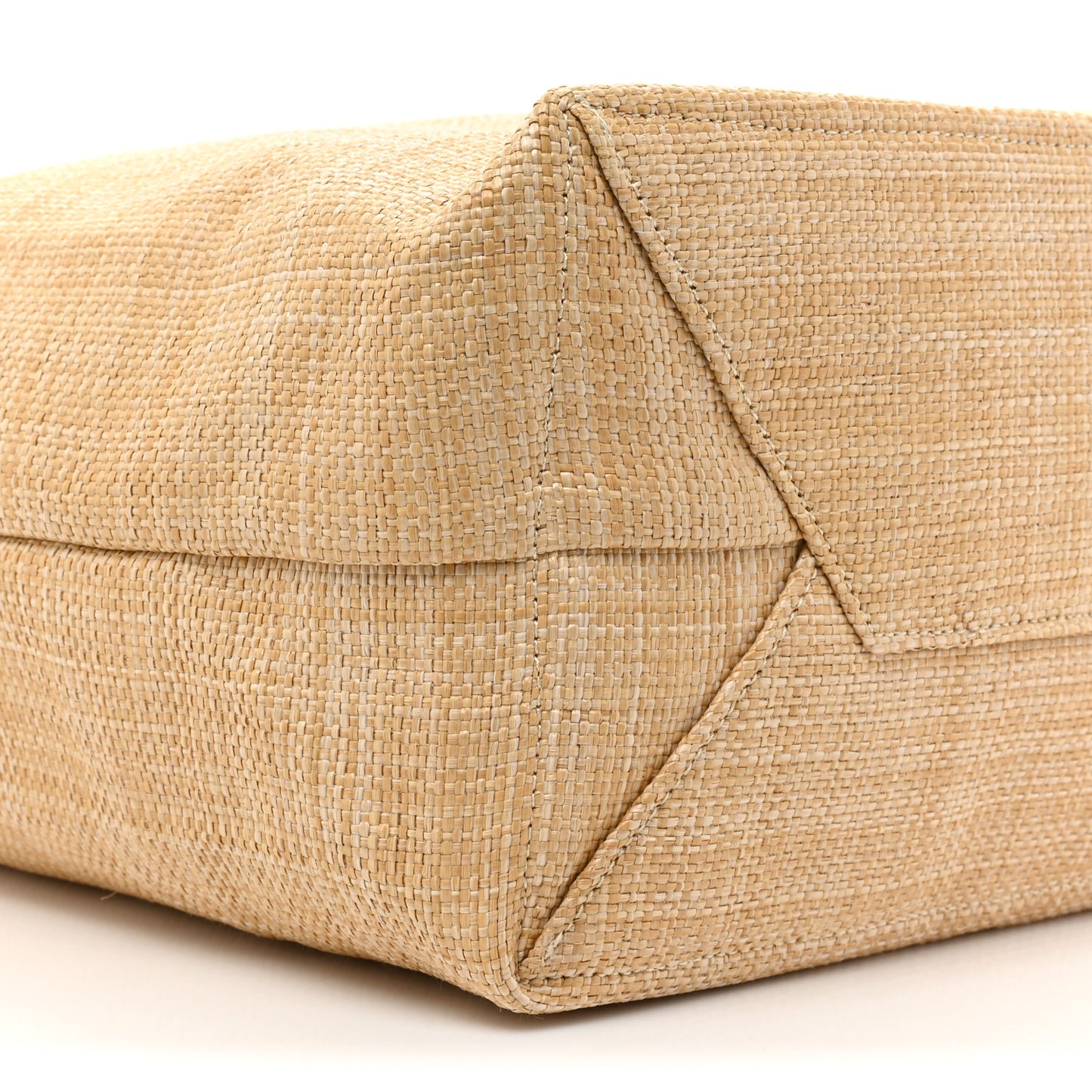 Raffia Logo Tote Naturale