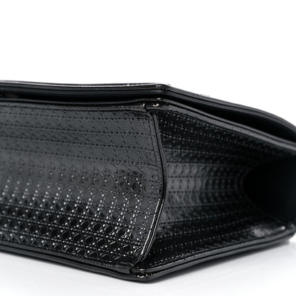 Christian Dior Metallic Patent Micro-Cannage Medium Diorama Flap Bag Onyx Black 9 of 11