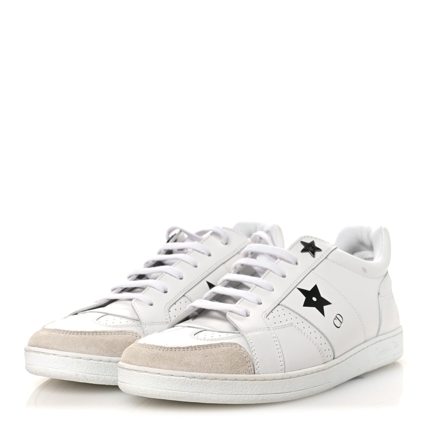 Christian Dior Calfskin Suede Dior Star Low Top Sneakers 39 White 4 of 11