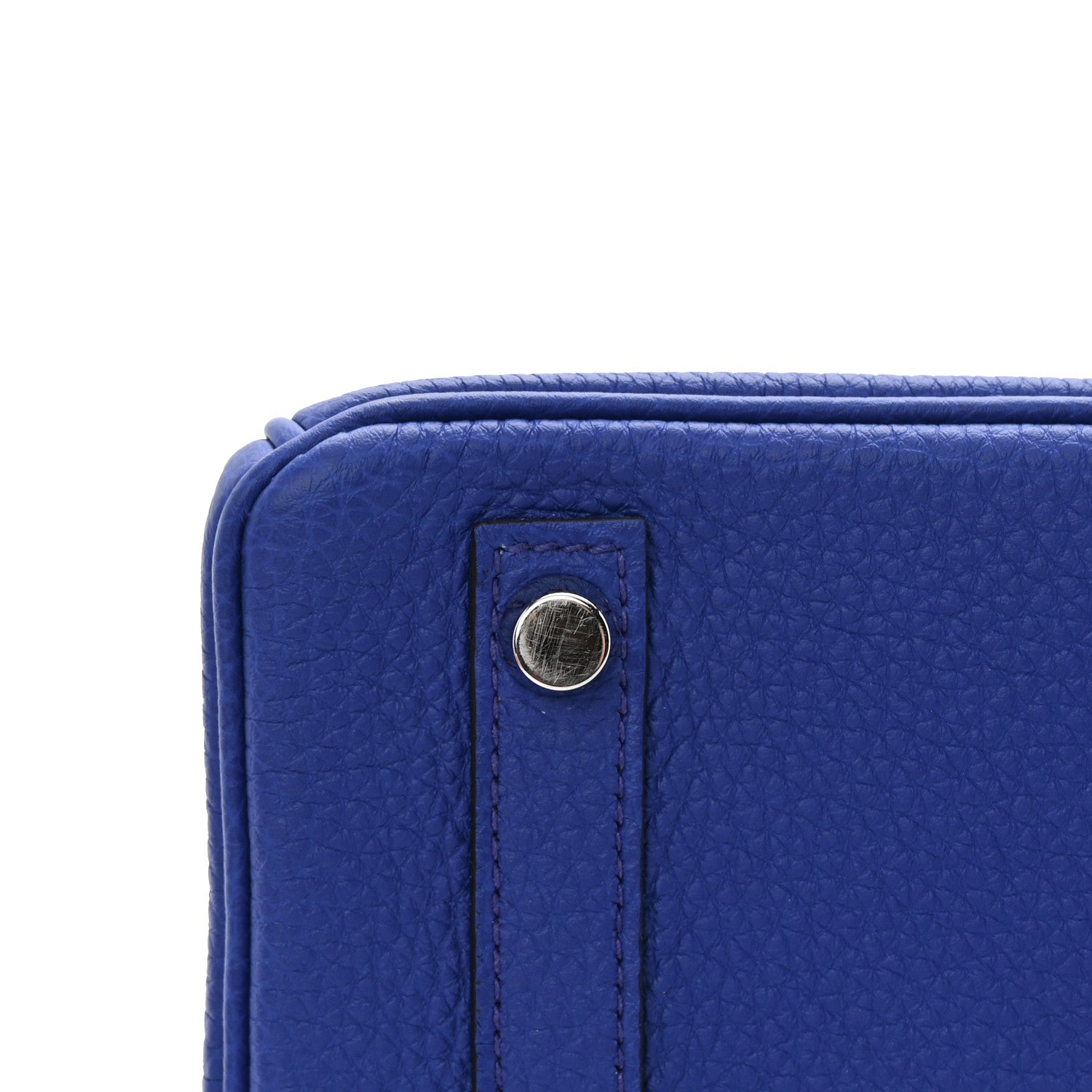 Hermes Togo Verso Birkin 25 Bleu Royal Capucine 13 of 18