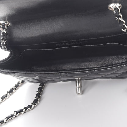 Chanel Lambskin Quilted Extra Mini Rectangular Flap Black 6 of 17