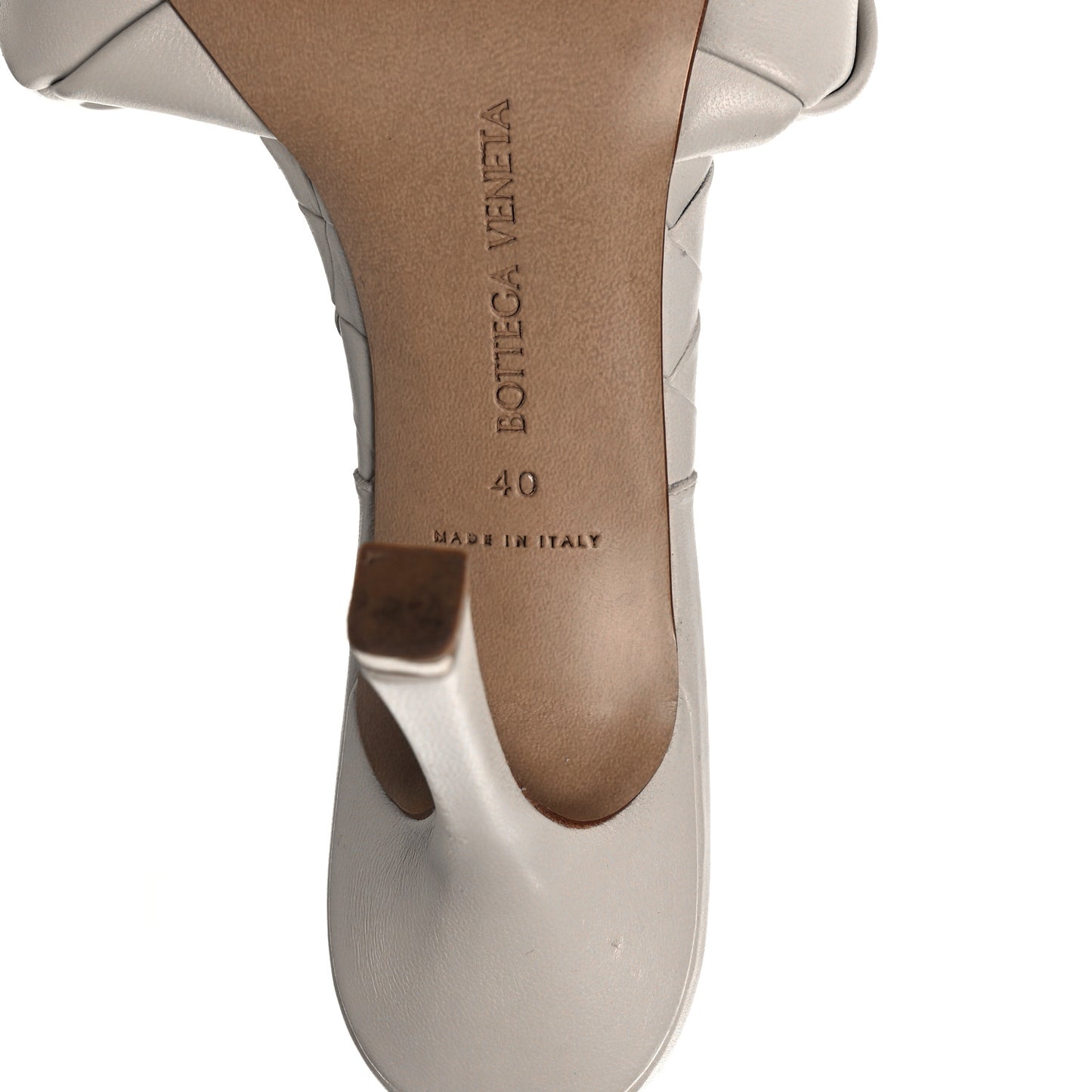 Nappa Maxi Intrecciato Lido Mule Sandals 40 Optic White