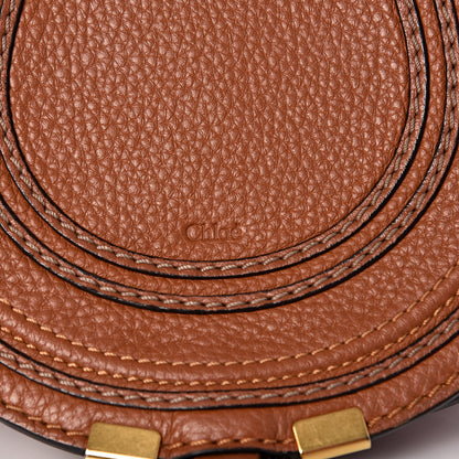 Chloe Calfskin Mini Marcie Round Crossbody Bag Tan 10 of 10