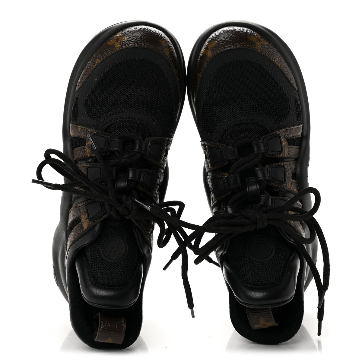 Calfskin Patent Monogram LV Archlight Sneakers 37.5 Black