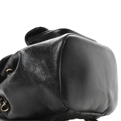 Chanel Glazed Aged Calfskin Quilted Small Duma Drawstring Backpack Black 9 of 11