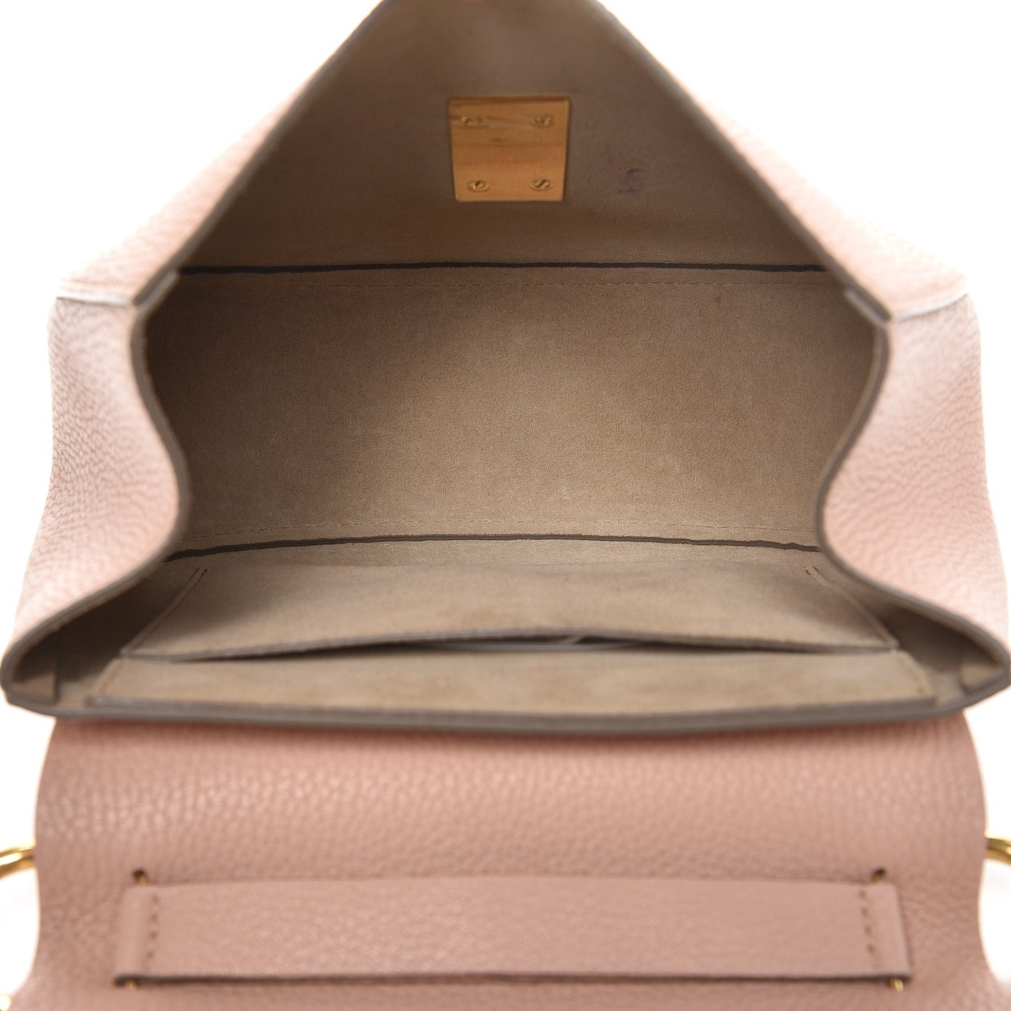 Grained Lambskin Drew Shoulder Bag Cement Pink