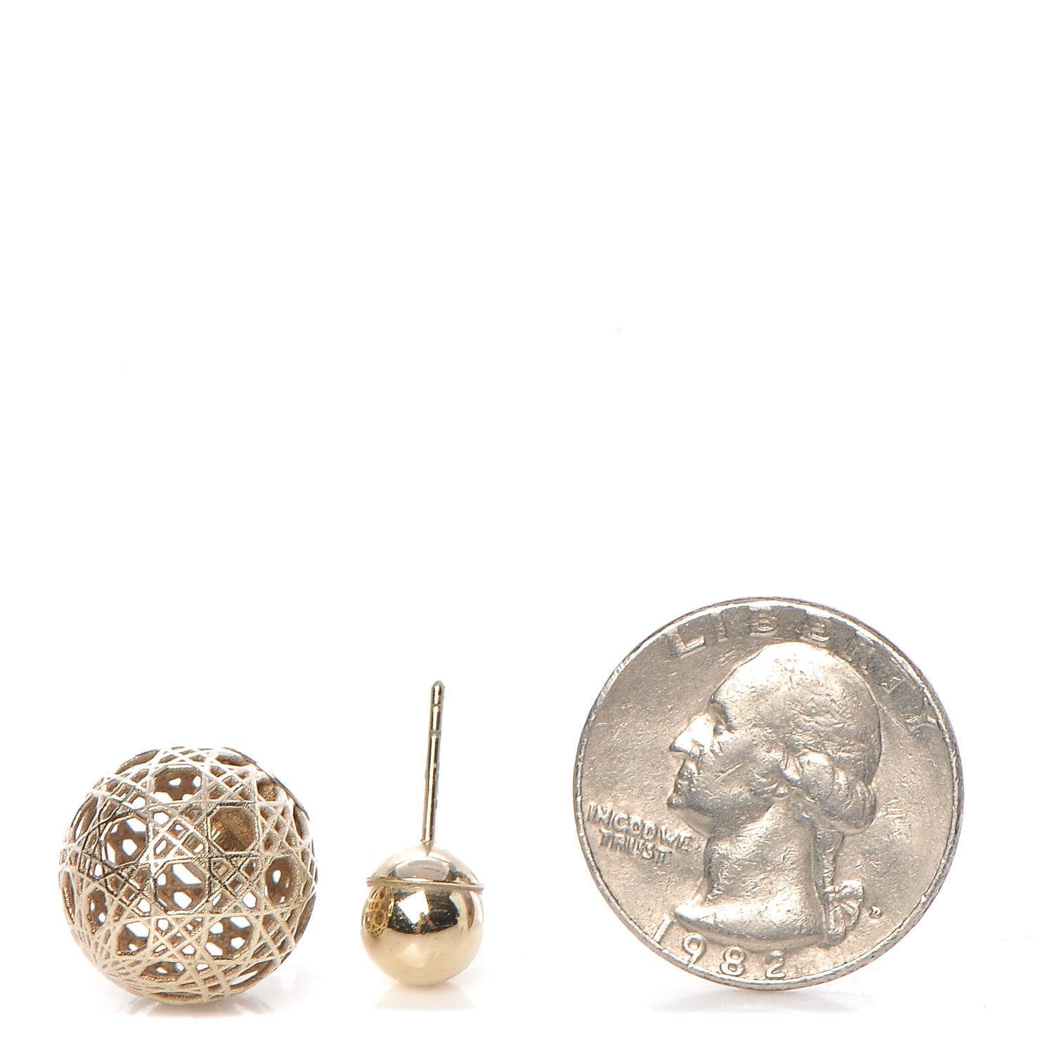 Christian Dior Cannage Mise En Dior Tribal Earrings Gold 2 of 4