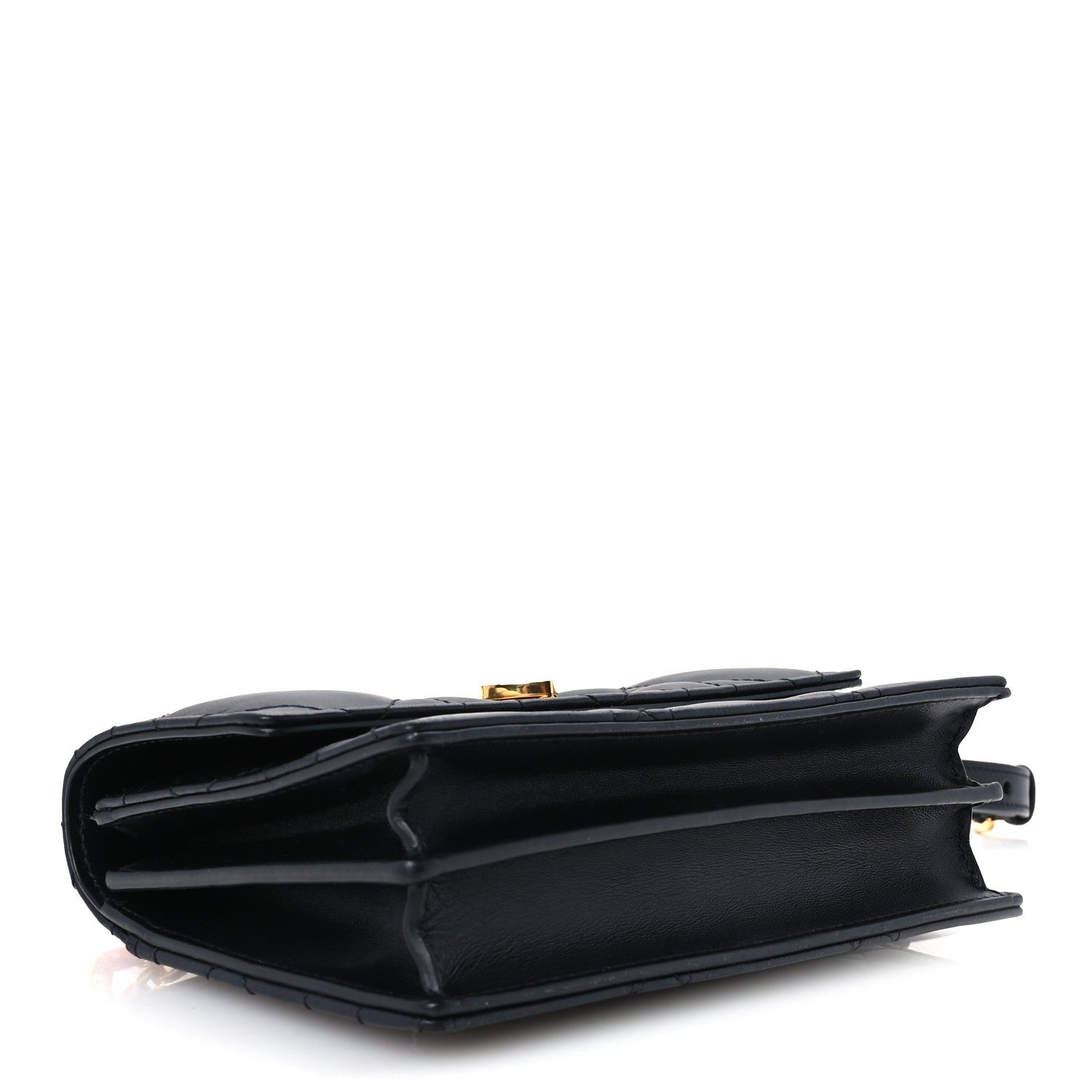Christian Dior Lambskin Enamel Macrocannage Dioramour Mini Miss Caro Bag Black Red 3 of 9