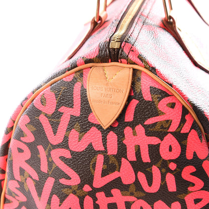 Louis Vuitton Monogram Graffiti Speedy 30 Fuchsia 9 of 11