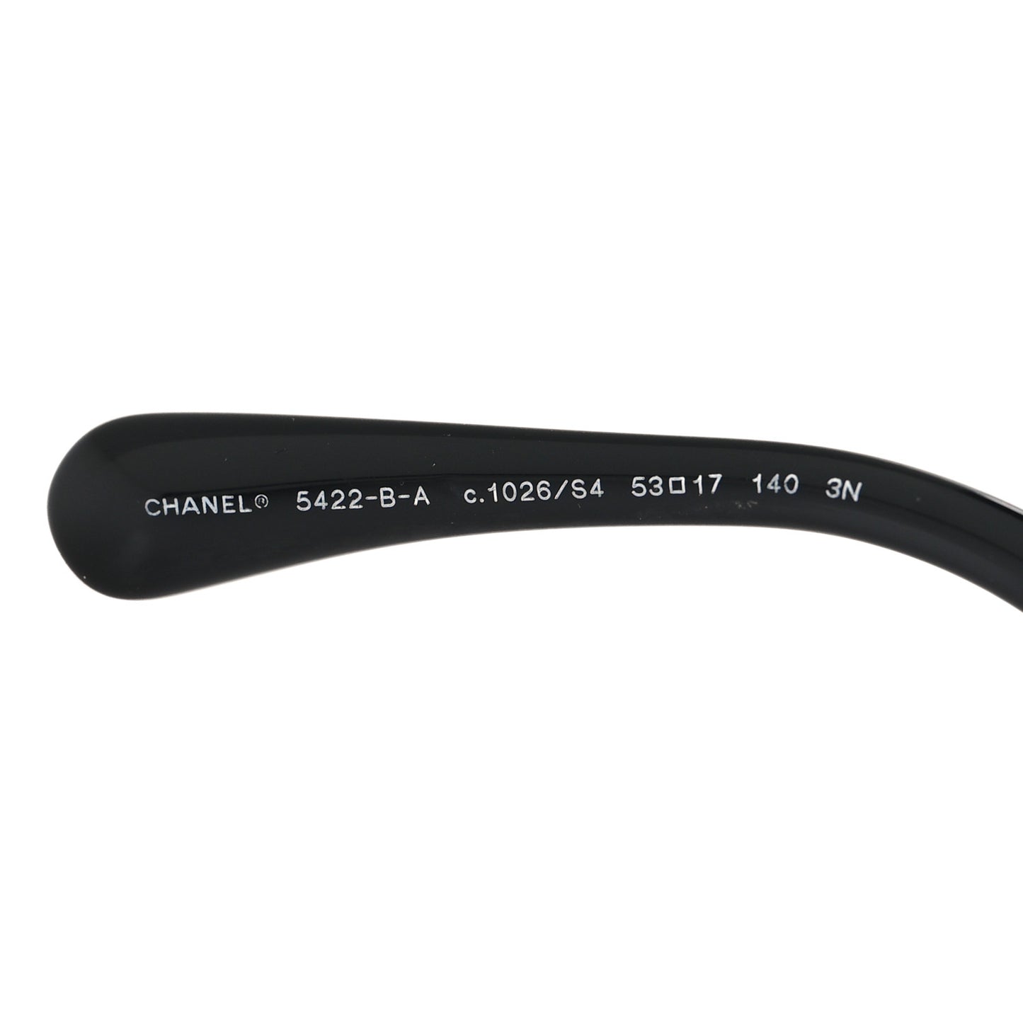 Acetate Strass Square Sunglasses 5422-B Black White