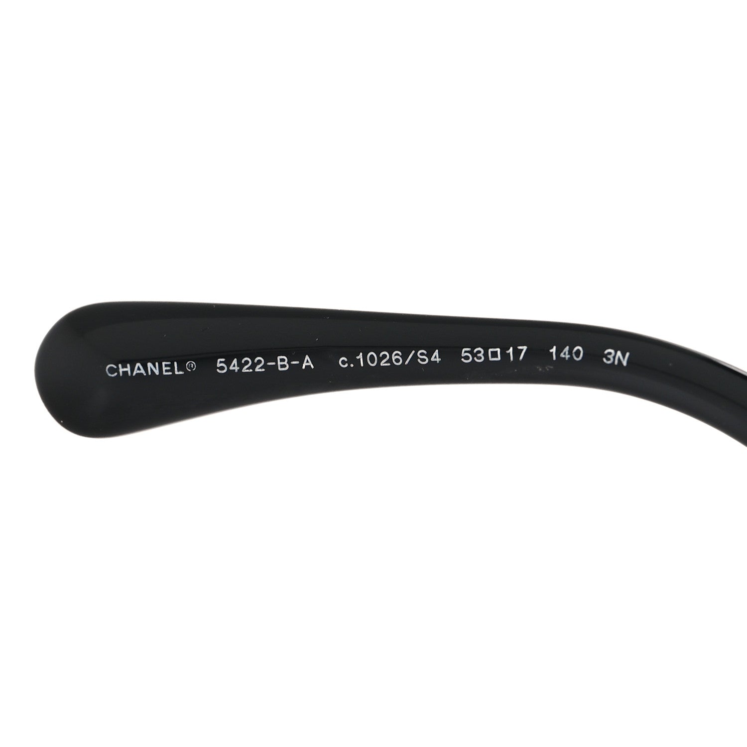 Chanel Acetate Strass Square Sunglasses 5422-B Black White 5 of 8