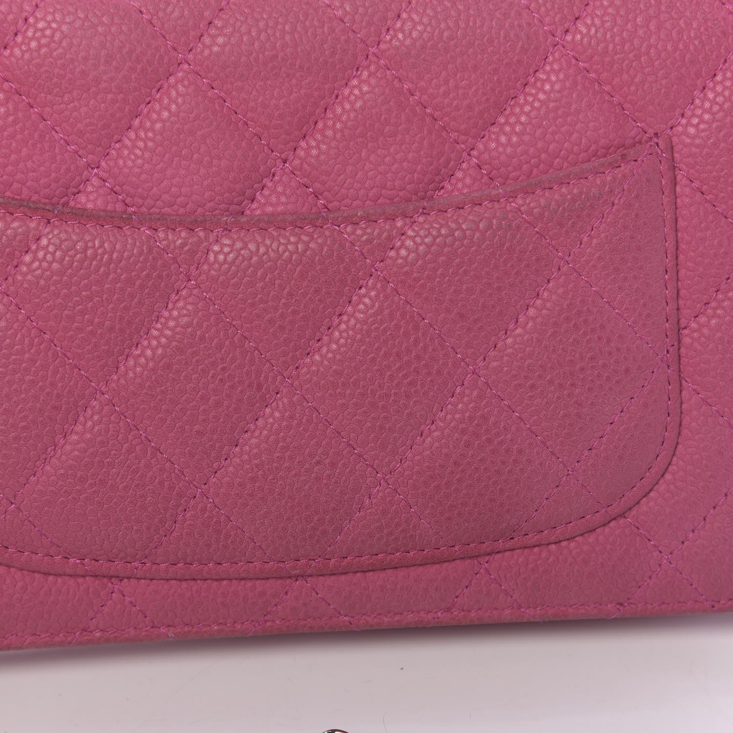 Chanel Iridescent Caviar Quilted Wallet on Chain WOC Pink 14 of 15