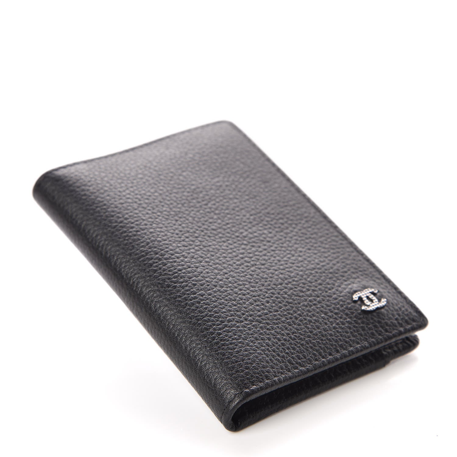 Chanel Grained Calfskin CC Card Holder Wallet Black 4 of 8