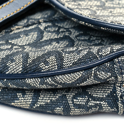 Christian Dior Monogram Saddle Bag Blue 10 of 11