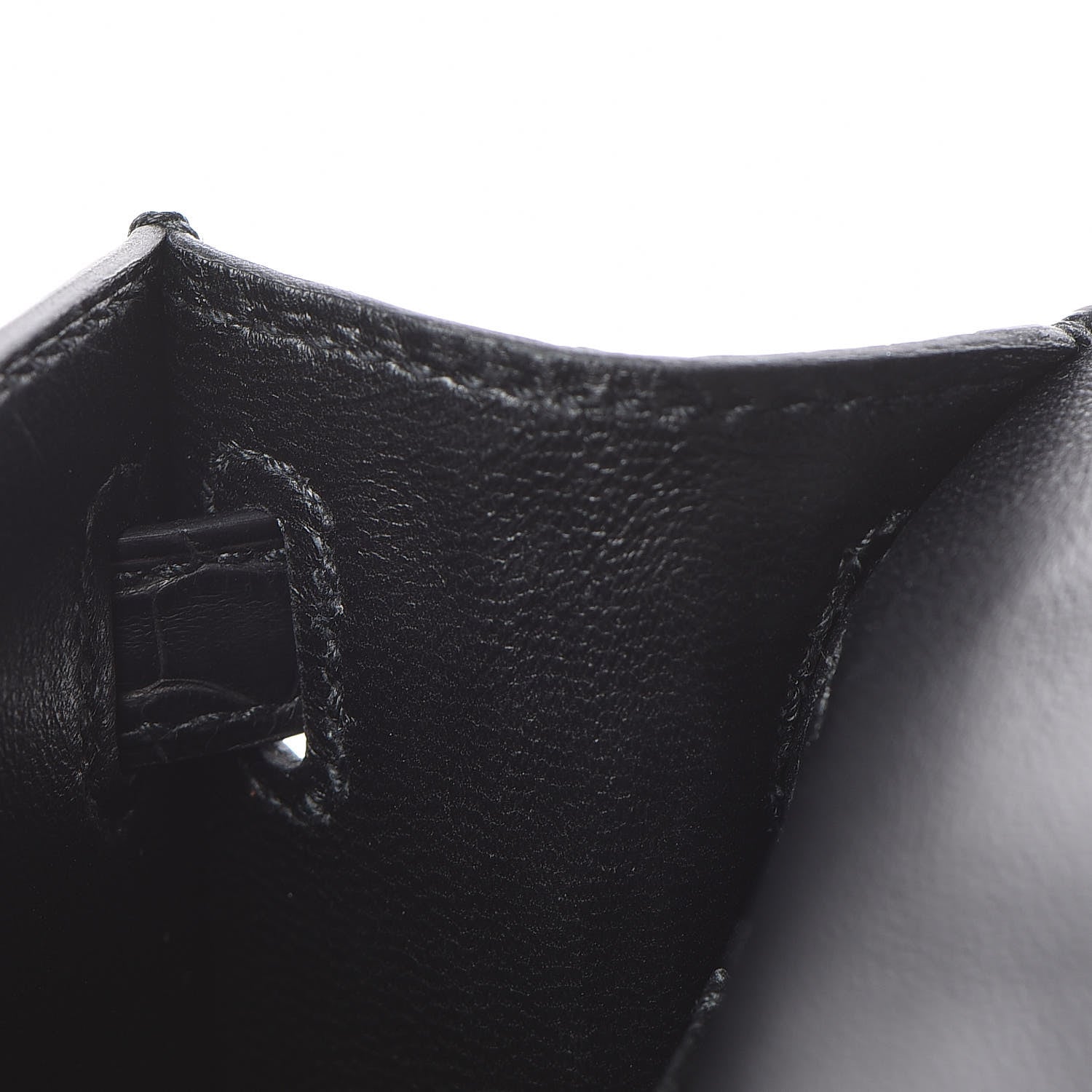 Hermes Matte Alligator Mini Kelly Sellier 20 Black 14 of 33