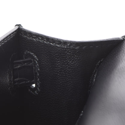 Hermes Matte Alligator Mini Kelly Sellier 20 Black 14 of 33