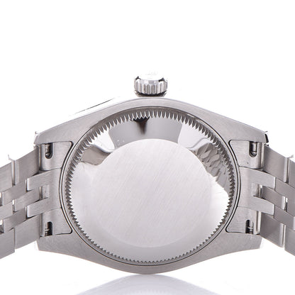 Rolex Stainless Steel 18K White Gold 31mm Oyster Perpetual Datejust Watch Black Roman 278274 7 of 10