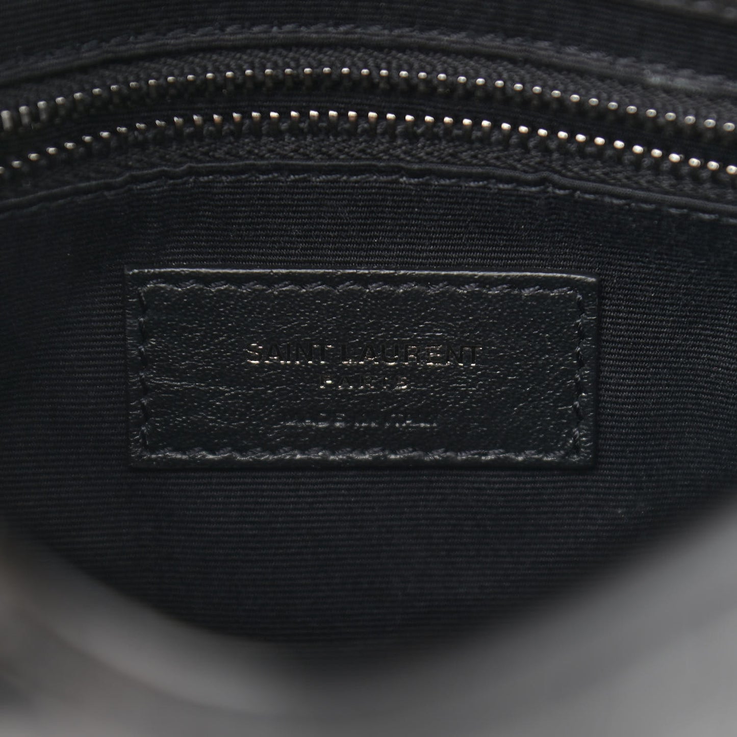 Crocodile Embossed Lambskin Matelasse Monogram Niki Chain Wallet Black