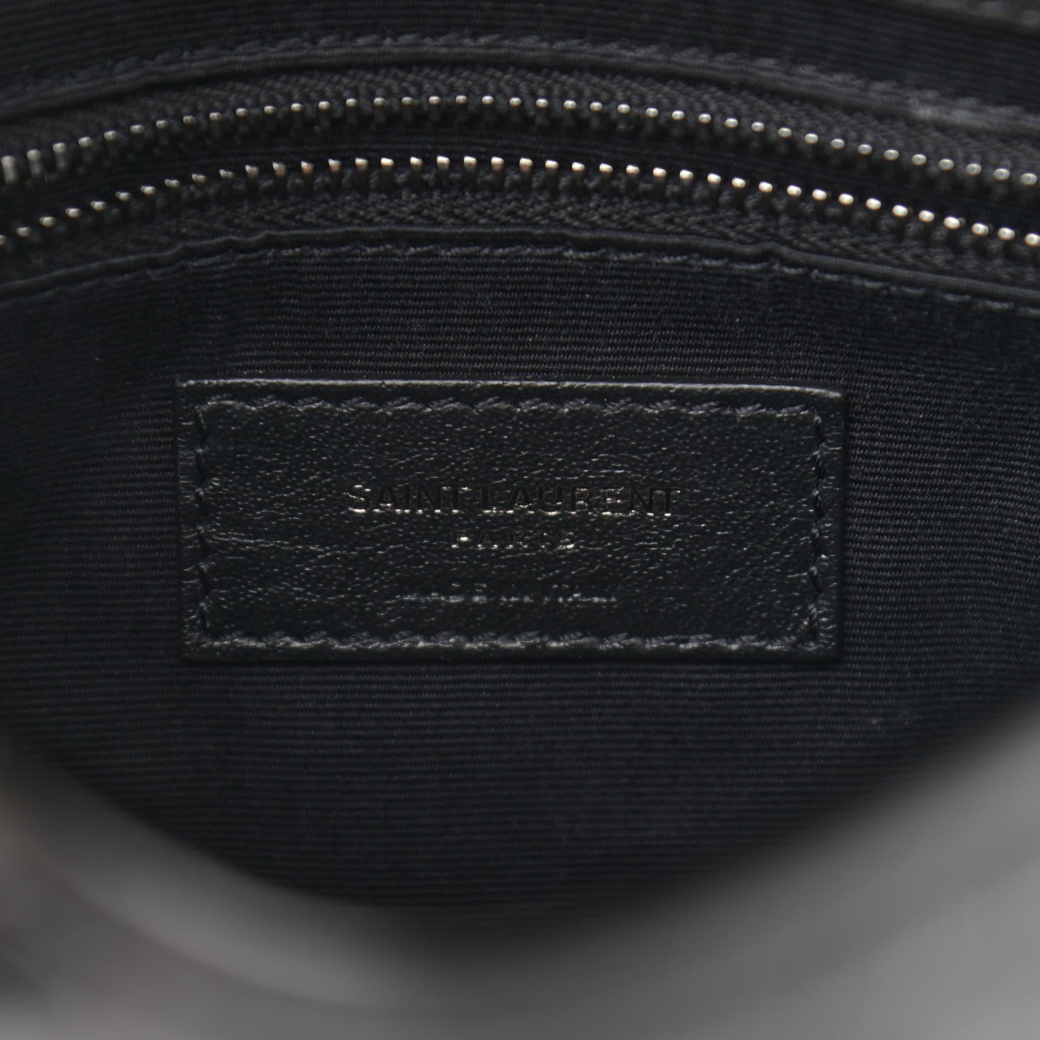 Saint Laurent Crocodile Embossed Lambskin Matelasse Monogram Niki Chain Wallet Black 6 of 14