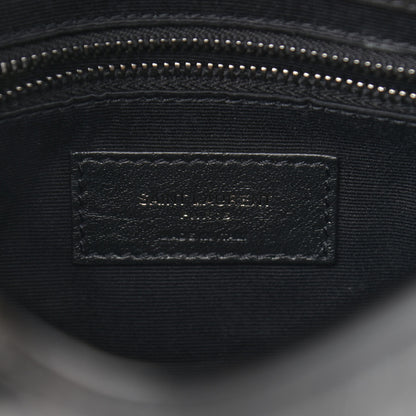 Saint Laurent Crocodile Embossed Lambskin Matelasse Monogram Niki Chain Wallet Black 6 of 14