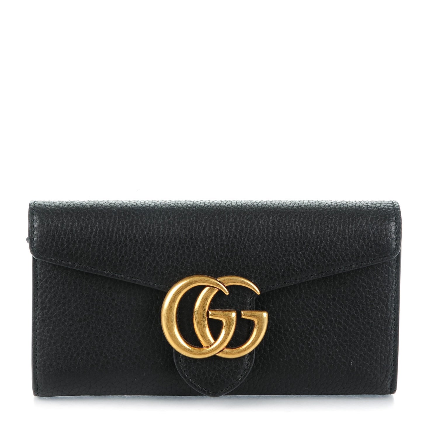 Cellarius Calfskin GG Marmont Continental Wallet Black