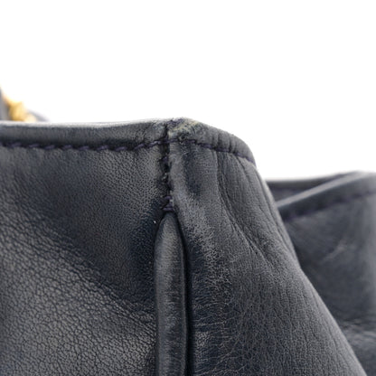 Chanel Lambskin Quilted Shoulder Bag Navy Blue 14 of 15