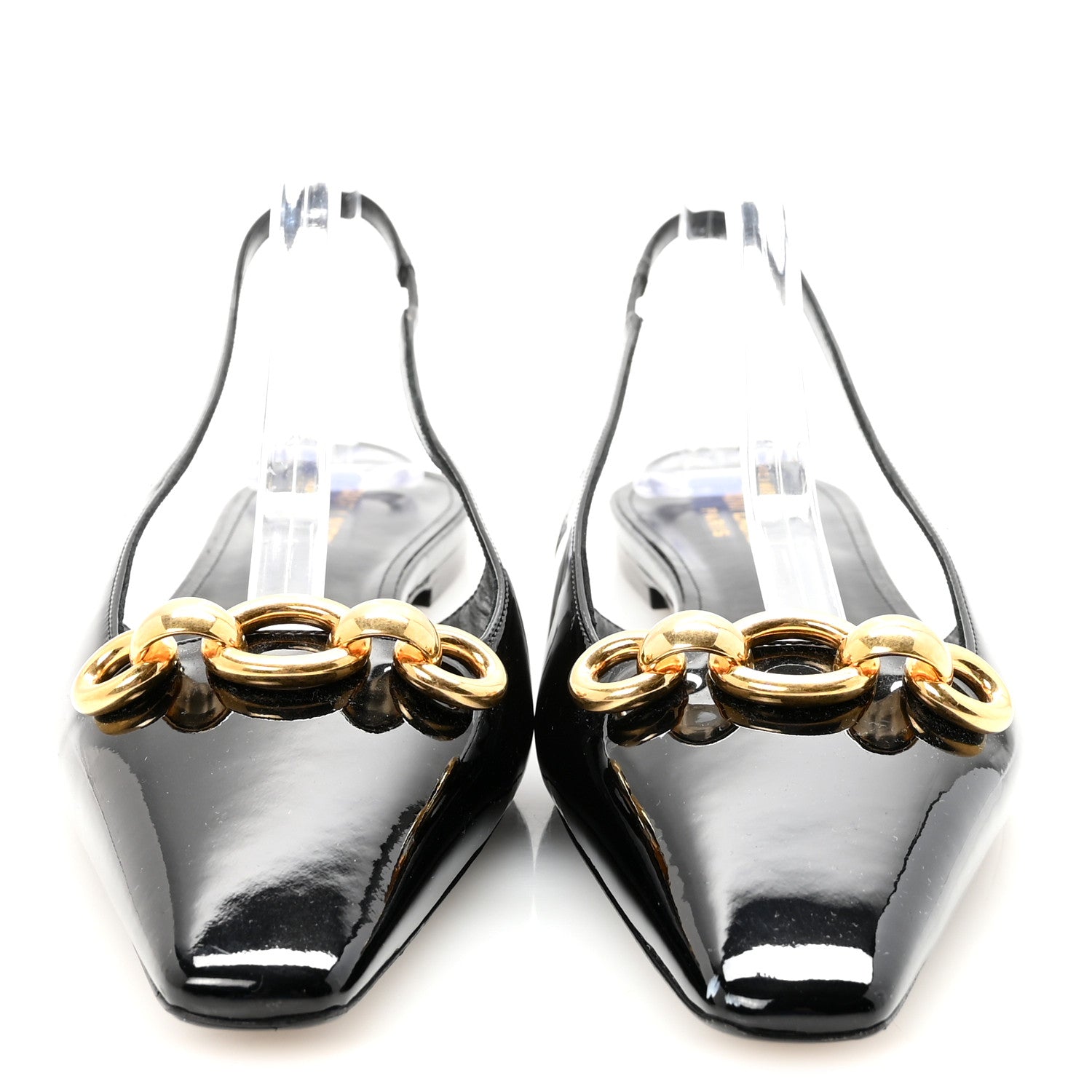 Saint Laurent Vernice Grupy Silvana 05 Slingback Flats 41 Black 3 of 10