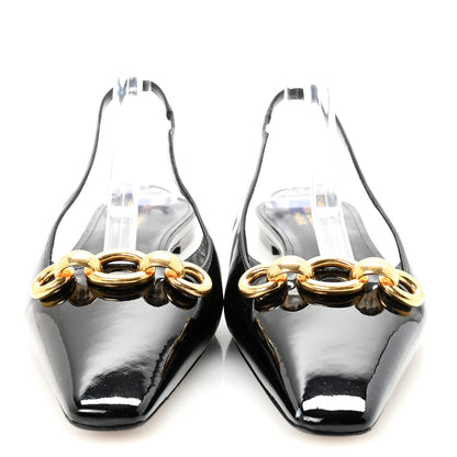Saint Laurent Vernice Grupy Silvana 05 Slingback Flats 41 Black 3 of 10