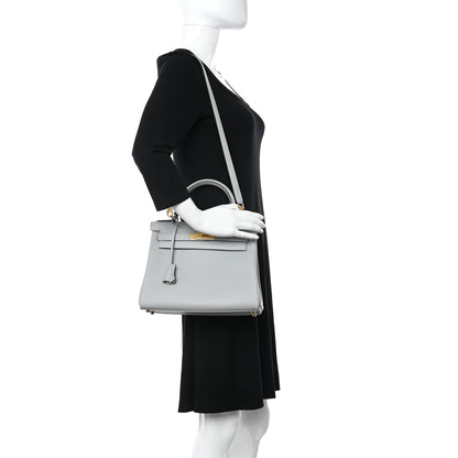 Hermes Evercolor Kelly Retourne 28 Bleu Glacier 2 of 10