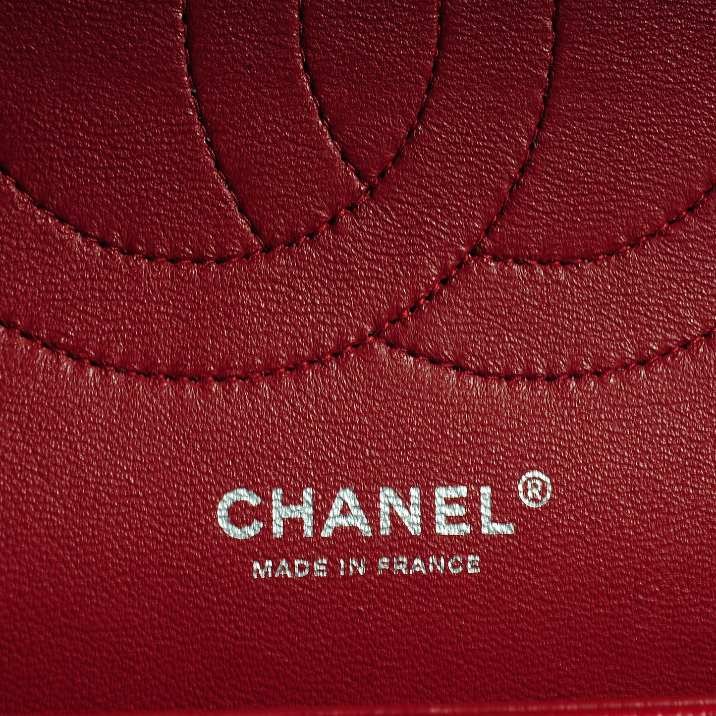 Caviar Jumbo Double Flap Dark Red