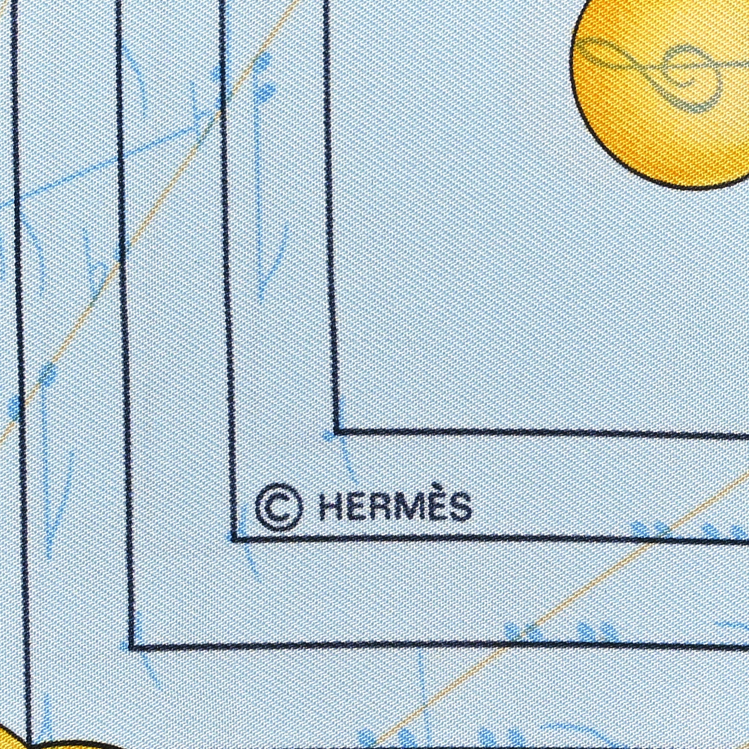 Hermes Silk La Musique des Spheres Scarf 90 Multicolor 3 of 5