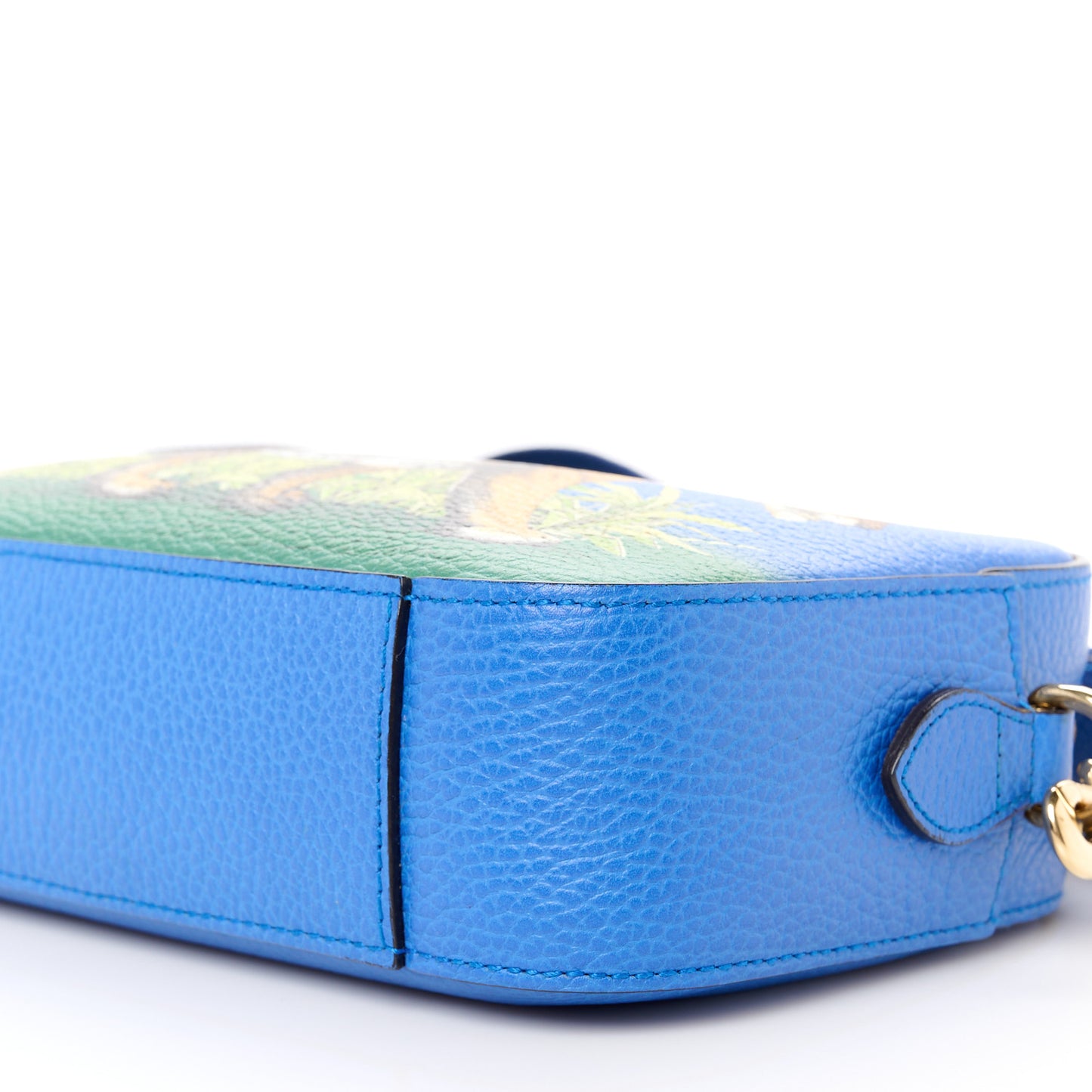 Calfskin Sylvie Tiger Print Camera Bag Multicolor Dark Sky