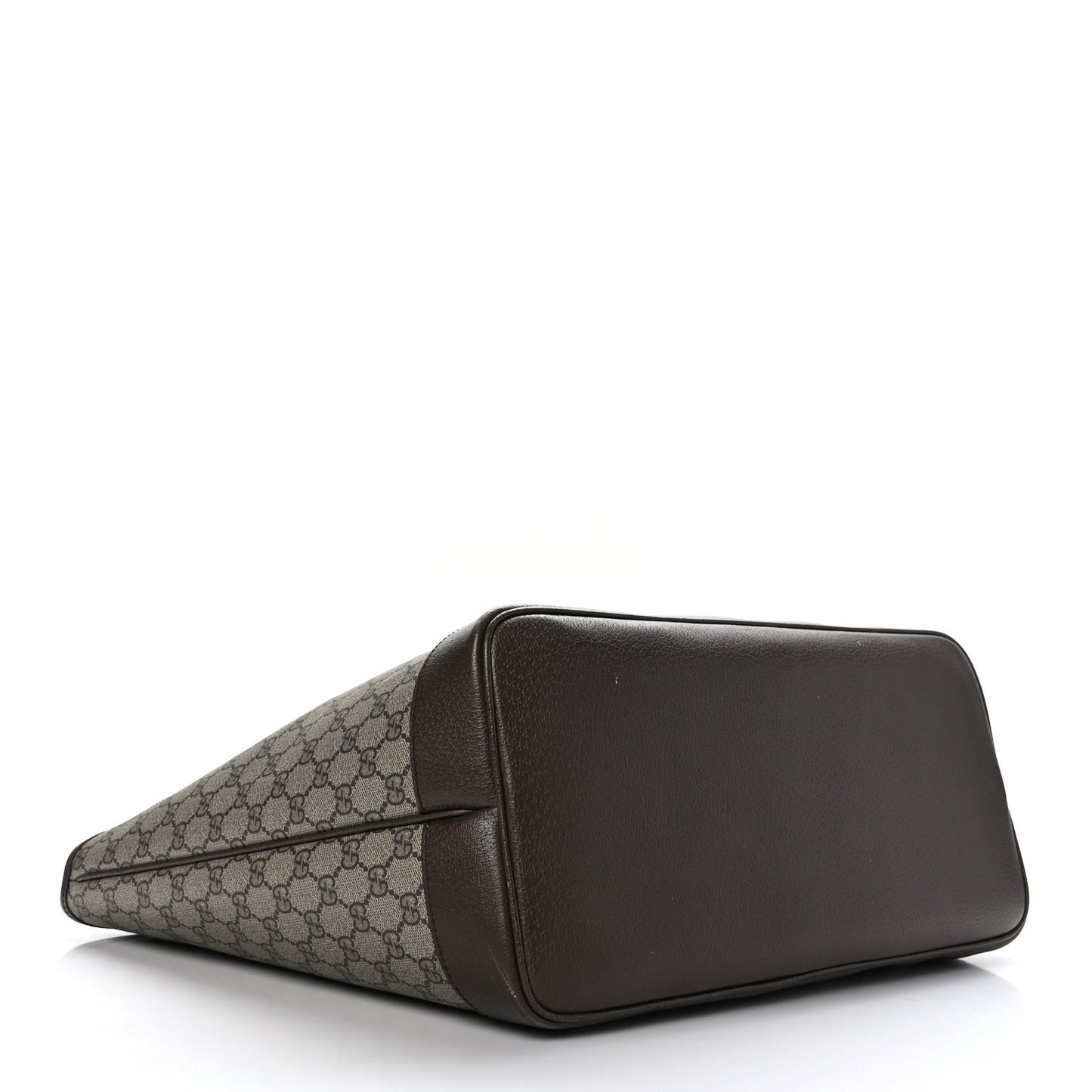 GG Supreme Monogram Textured Dollar Calfskin Web Large Ophidia Tote Beige Ebony New Acero