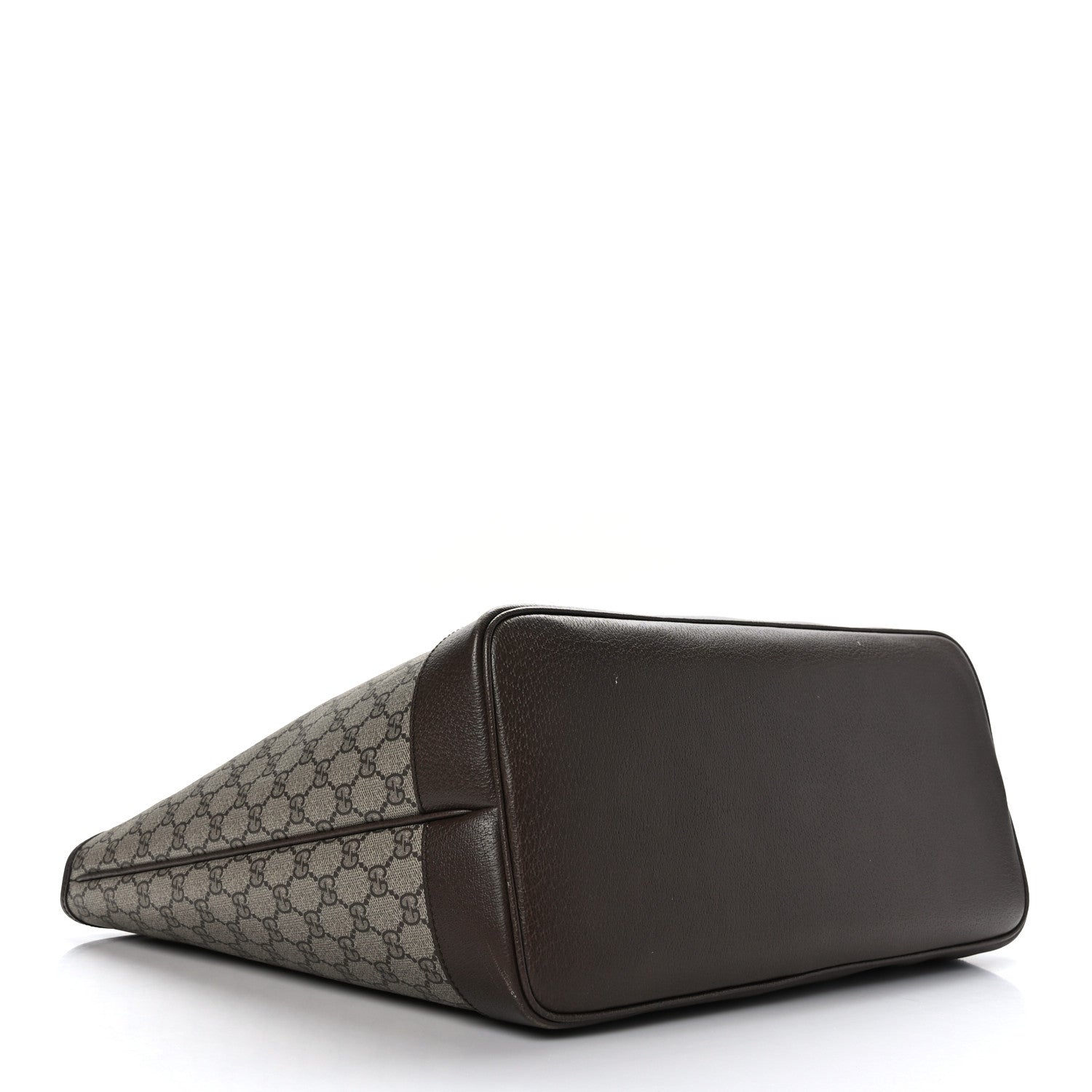 Gucci GG Supreme Monogram Textured Dollar Calfskin Web Large Ophidia Tote Beige Ebony New Acero 5 of 10