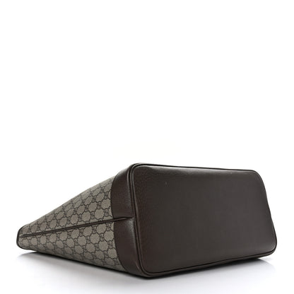 Gucci GG Supreme Monogram Textured Dollar Calfskin Web Large Ophidia Tote Beige Ebony New Acero 5 of 10