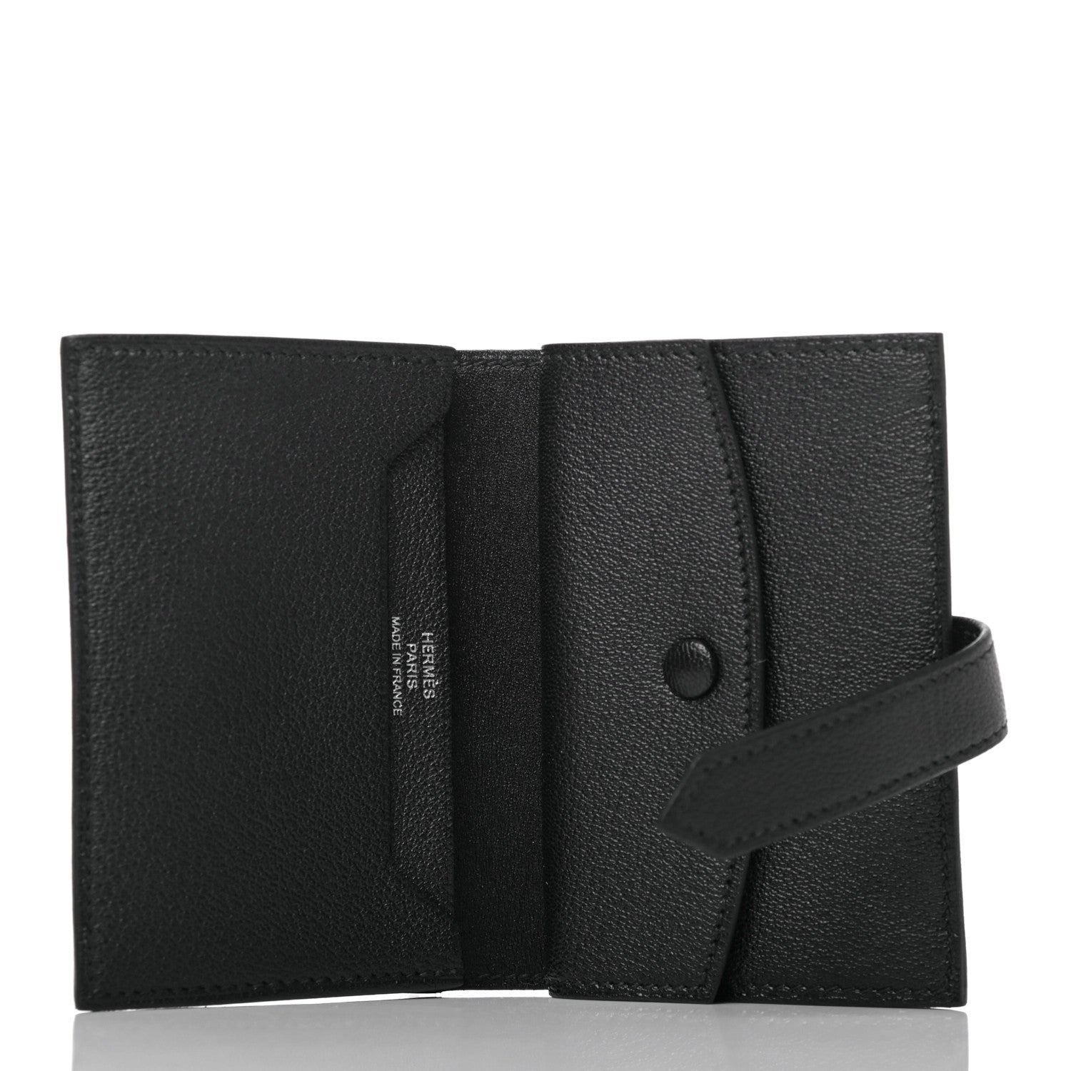 Hermes Chevre Mysore Mini Bearn Wallet Black 5 of 8