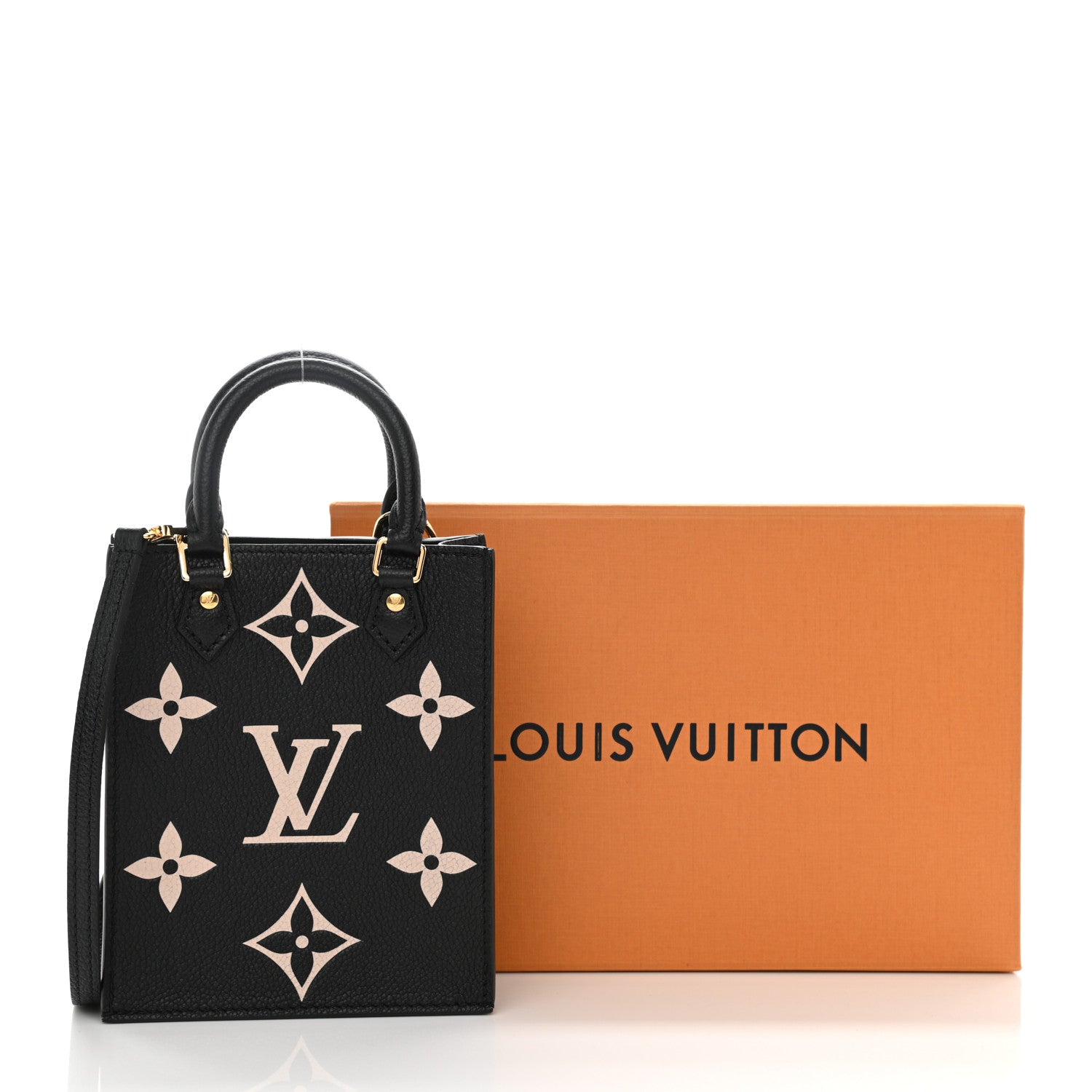Louis Vuitton Empreinte Monogram Giant Petit Sac Plat Black Beige 8 of 8