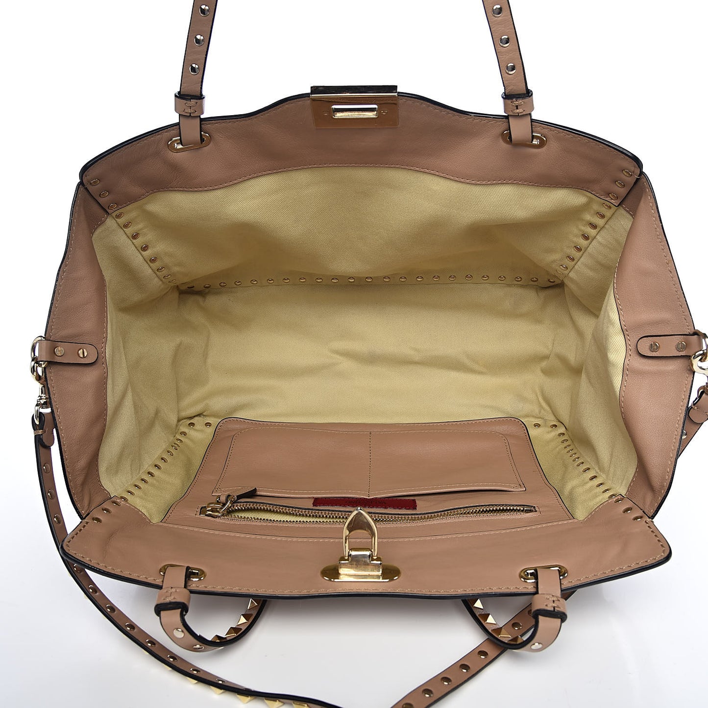 Vitello Medium Rockstud Tote Alpaca