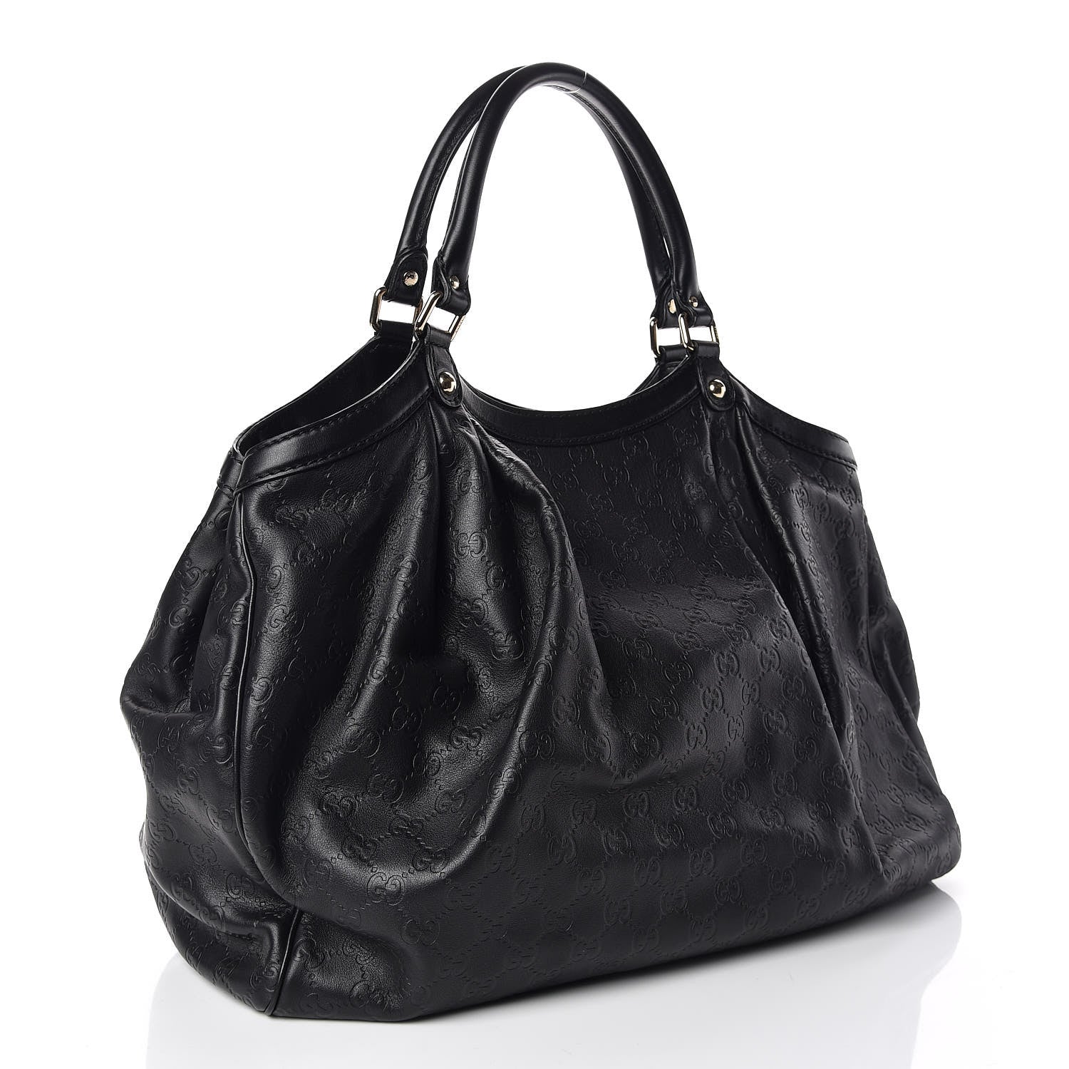 Gucci Guccissima Large Sukey Tote Black 3 of 9