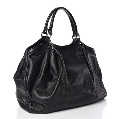 Gucci Guccissima Large Sukey Tote Black 3 of 9