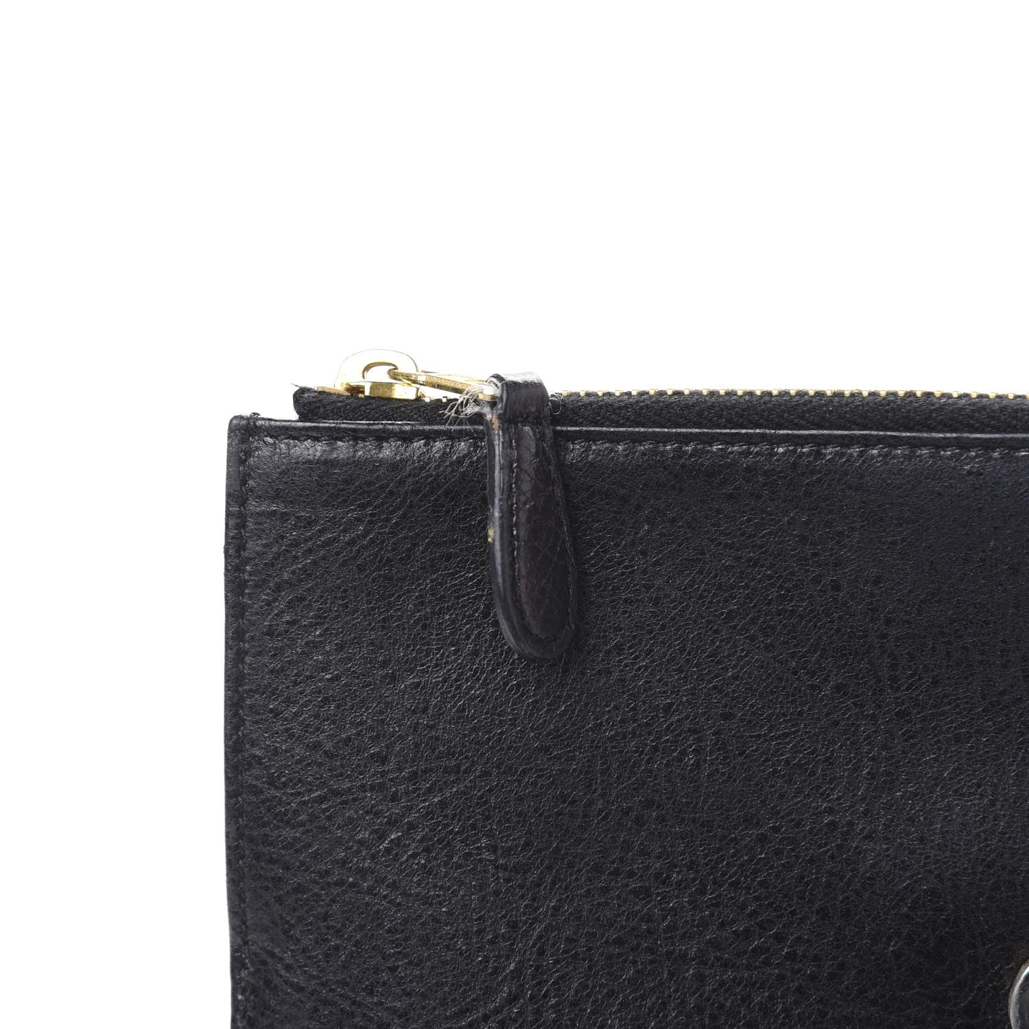 Balenciaga Agneau Giant 12 Gold Hardware Money Wallet Black 11 of 15