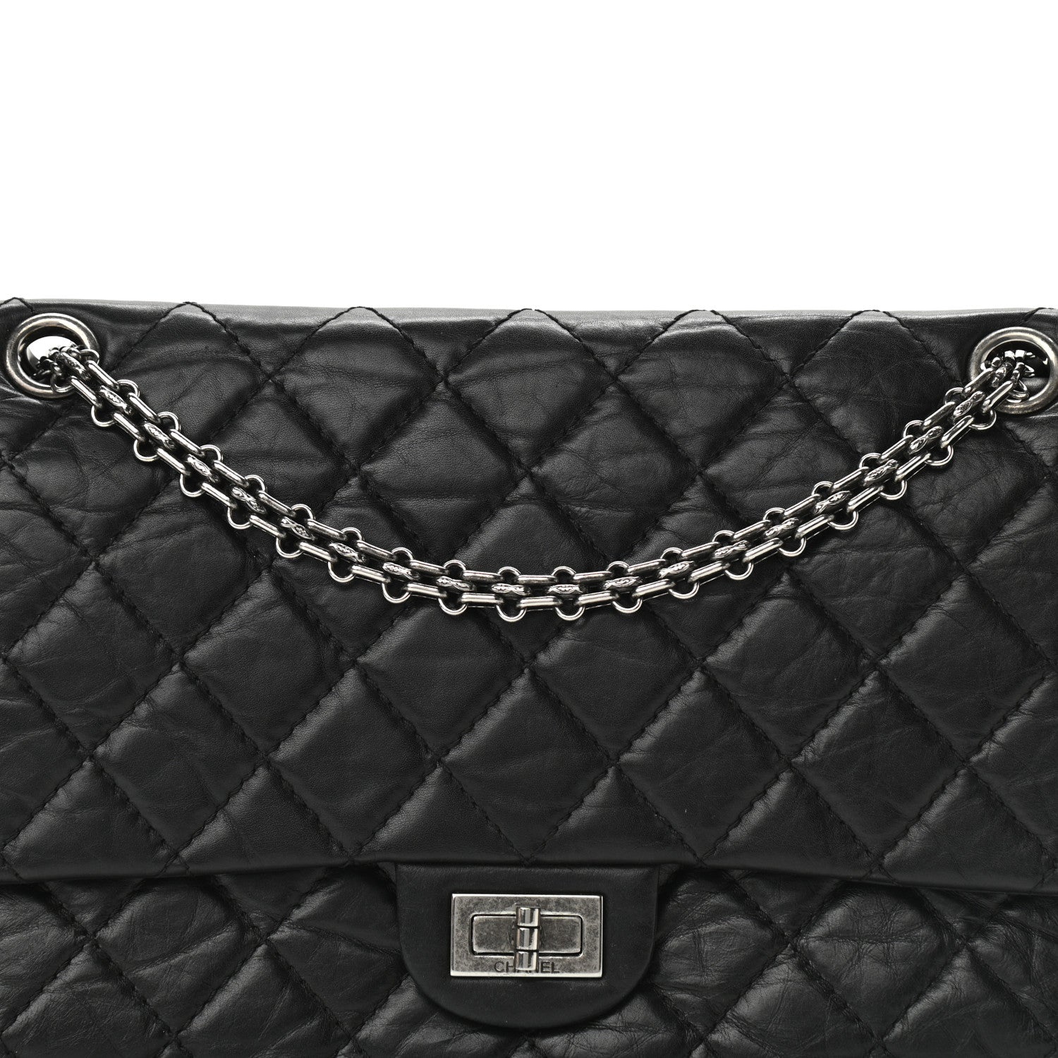 Chanel Aged Calfskin Quilted 2.55 Reissue 226 Flap Black 8 of 10