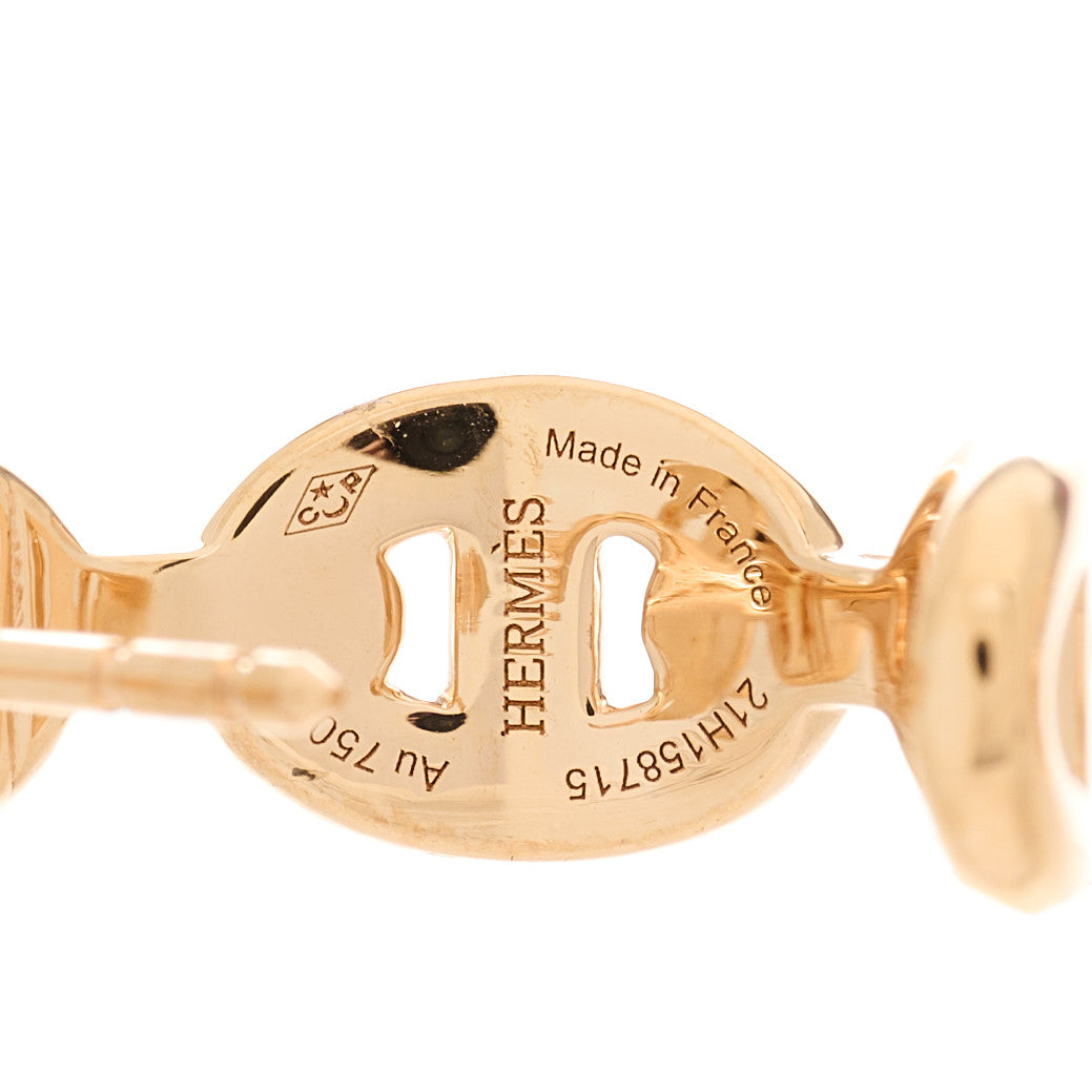 Hermes 18K Rose Gold Chaine d'Ancre Enchainee Earrings 4 of 5