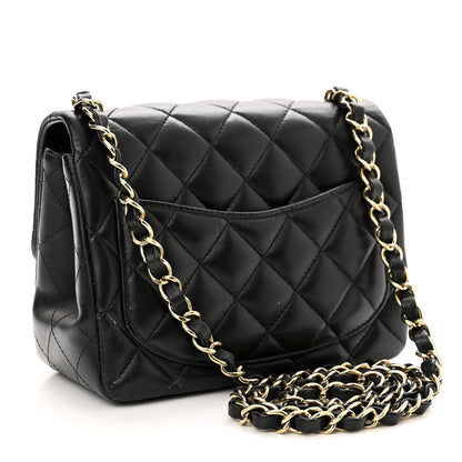 Chanel Lambskin Quilted Mini Square Flap Black 3 of 14