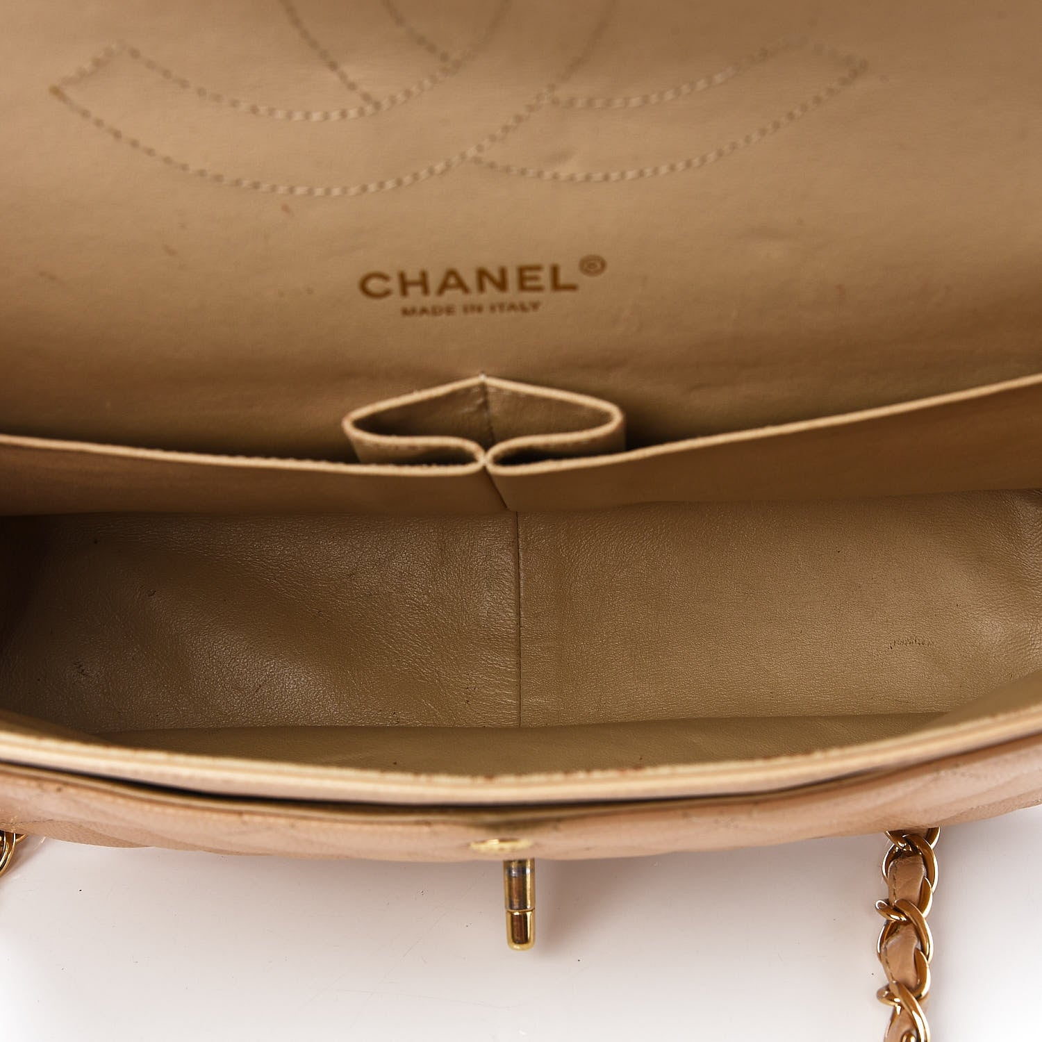 Chanel Caviar Quilted Jumbo Double Flap Beige 4 of 9