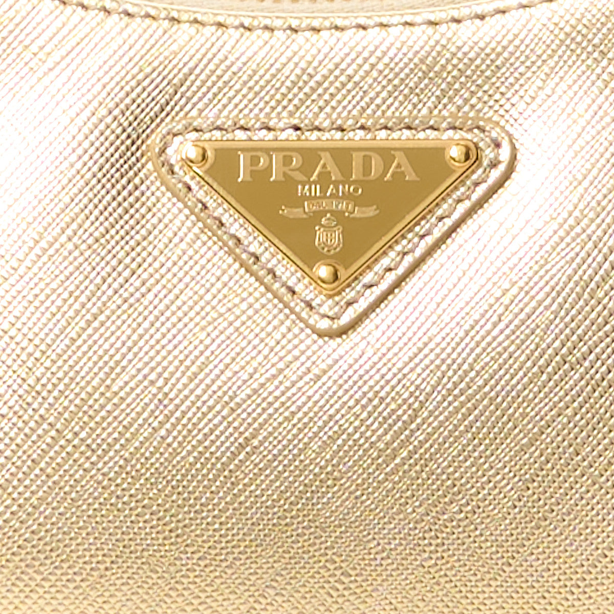Prada Saffiano Lux Mini Re-Edition Shoulder Bag Platino 10 of 12