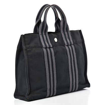 Hermes Canvas Herline PM Tote Black 2 of 16