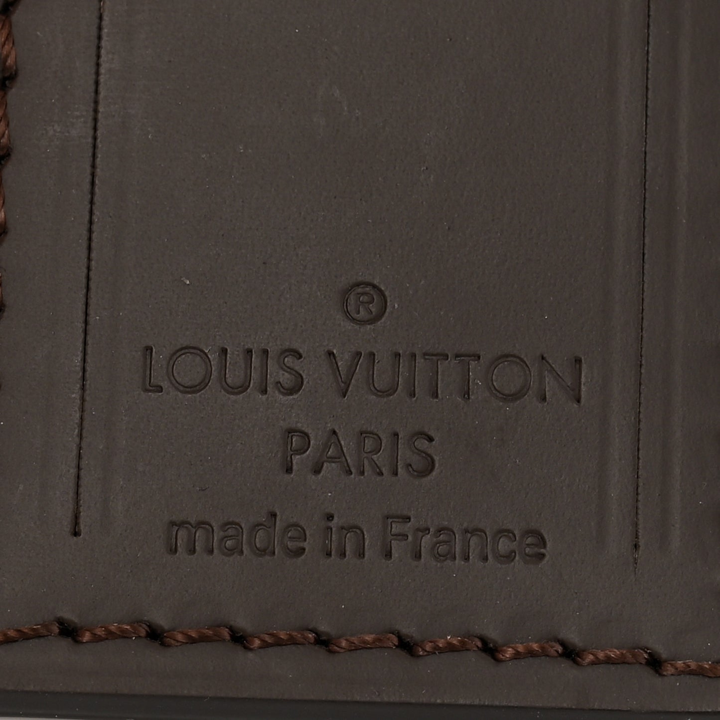 Calfskin Luggage Tag Ebene