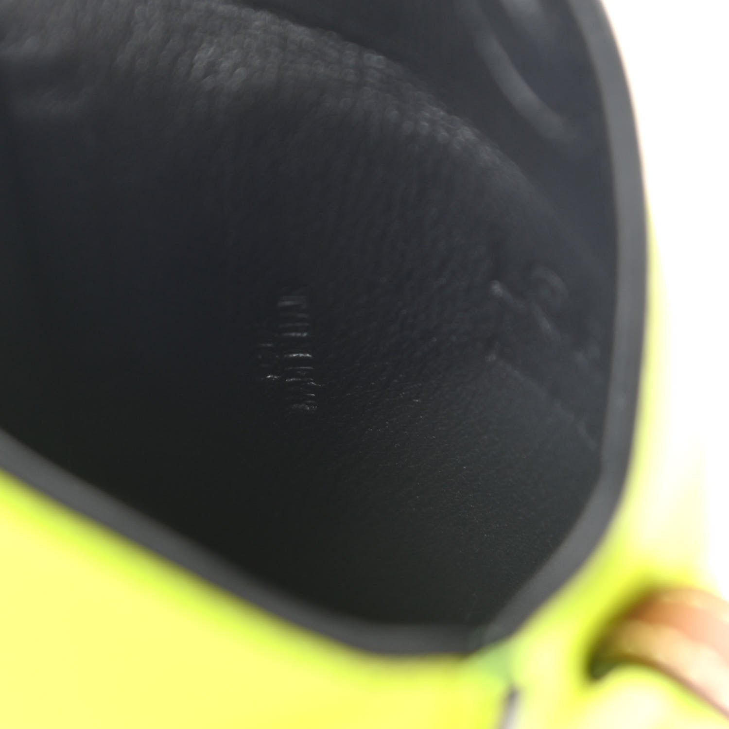 Loewe Smooth Calfskin Smiley Face Gate Pocket Neon Yellow 6 of 8
